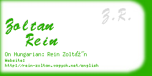 zoltan rein business card